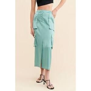 Anthropologie Sunday in Brooklyn Silky Utility Midi Skirt